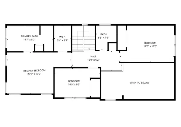 Third floor plan with dimensions