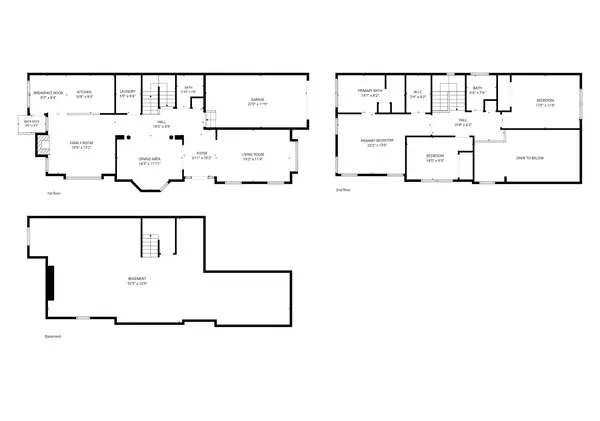 All floors plan with dimensions