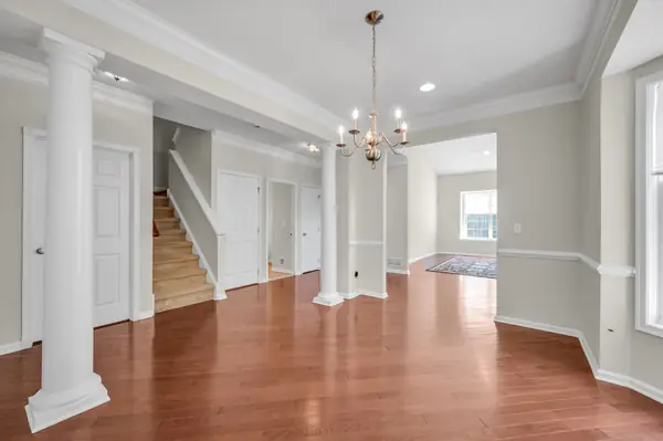 Living room with staircase
